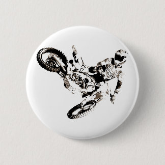 Badge Rond 5 Cm Pop Art Motocross Motorcyle Sport