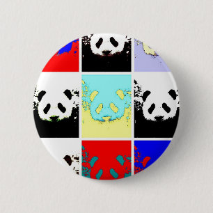 Badge Rond 5 Cm Pop Art Panda