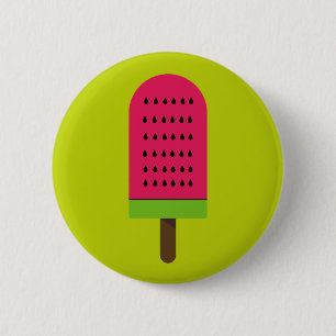 Badge Rond 5 Cm Pop Art pastèque popsicle aux fruits mignons