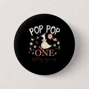 Badge Rond 5 Cm Pop pop de la fille un peu niaise pour son 1er ann
