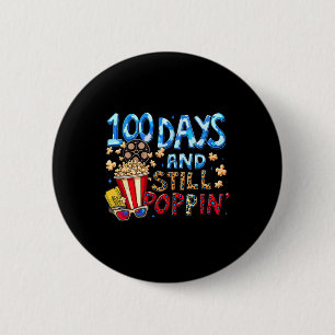 Badge Rond 5 Cm Popcorn 100 Jours D'école 100 Jours Et Toujours Po