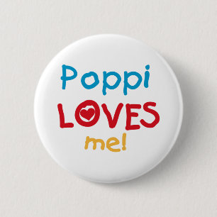 Badge Rond 5 Cm Poppi aime mes t-shirts et cadeaux