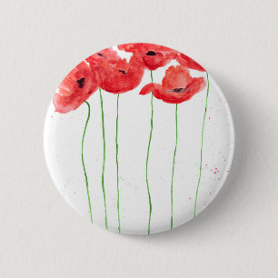 Badge Rond 5 Cm Poppies