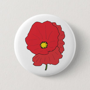 Badge Rond 5 Cm Poppy