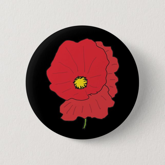 Badge Rond 5 Cm Poppy (Devant)