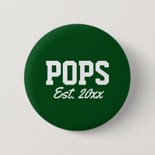 Badge Rond 5 Cm "Pops - est. date" nouveauté