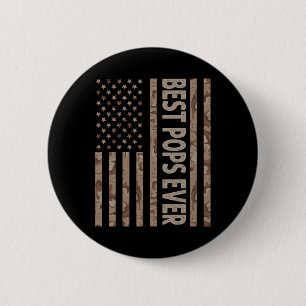 Badge Rond 5 Cm Pops Ever Us Drapeau Américain Funny Grand-Père39s