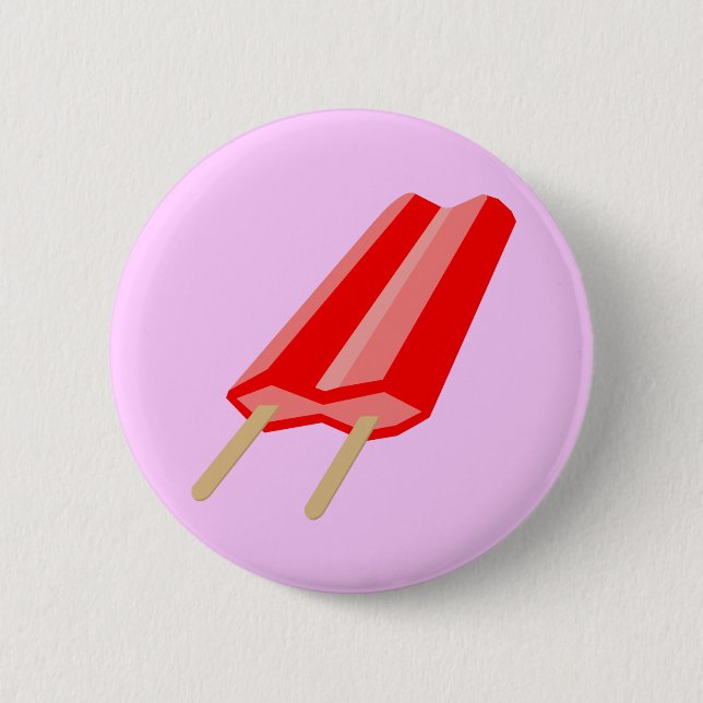 Badge Rond 5 Cm Popsicle rouge (Devant)