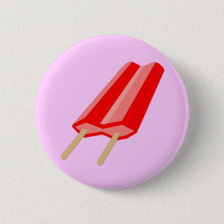 Badge Rond 5 Cm Popsicle rouge