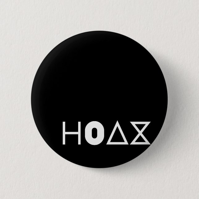 Badge Rond 5 Cm POPtRONiKA - HOAX - LOGO (Devant)