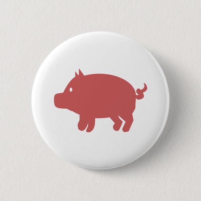 Badge Rond 5 Cm Porc (Devant)