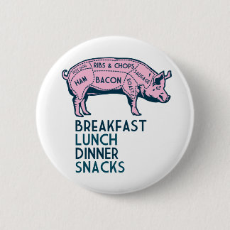 Badge Rond 5 Cm Porc, c'est tout bon !