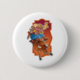 Badge Rond 5 Cm Porc de Bronco