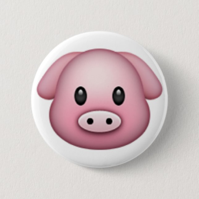 Badge Rond 5 Cm Porc Emoji (Devant)