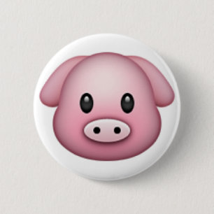 Badge Rond 5 Cm Porc Emoji