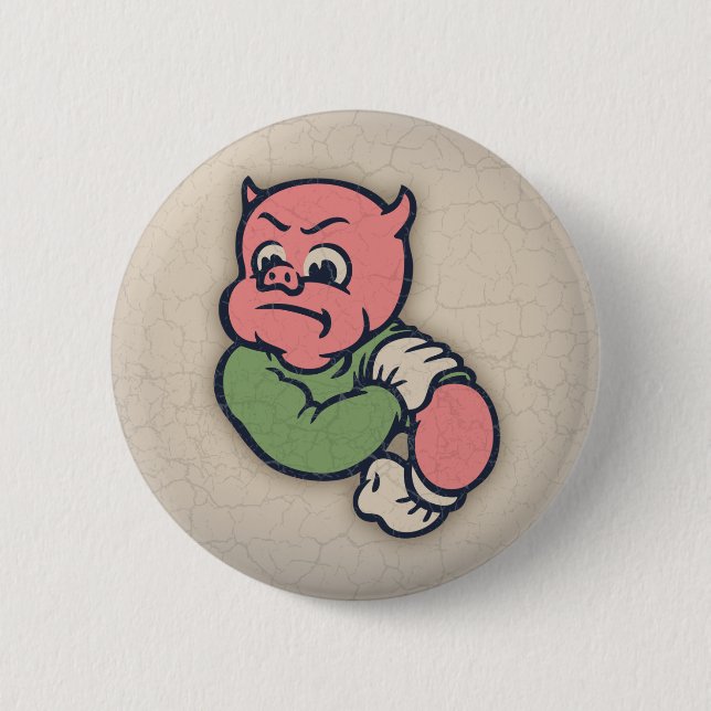 Badge Rond 5 Cm Porc-fou-JUSQU'À (Devant)