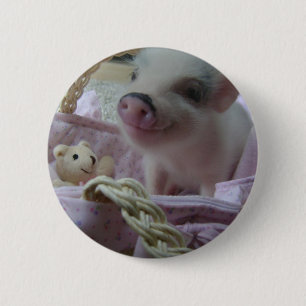 Badge Rond 5 Cm Porcelet mignon