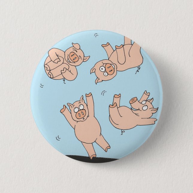 Badge Rond 5 Cm Porcs de trempoline (Devant)