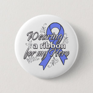 Badge Rond 5 Cm Port d'un ruban de bigorneau pour mon héros