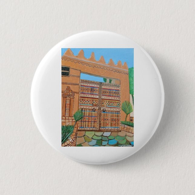 Badge Rond 5 Cm Porte arabe (Devant)