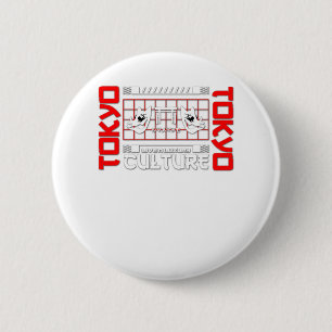 Badge Rond 5 Cm Porte de Tokyo pour l'amant de voyage