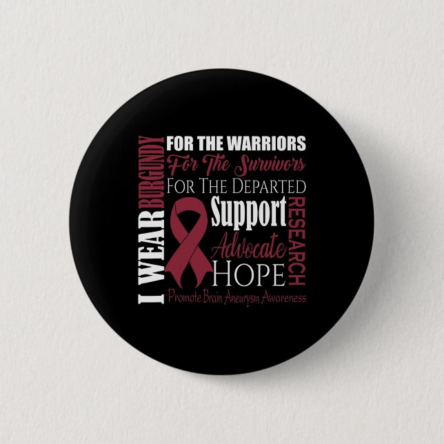 Badge Rond 5 Cm Porter La Bourgogne Pour La Sensibilisation À L'An (Devant)