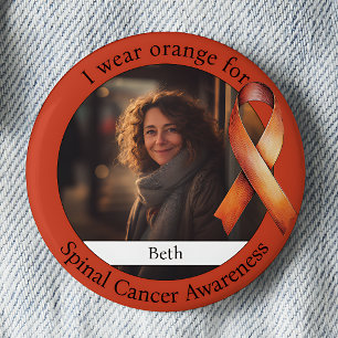 Badge Rond 5 Cm Porter Orange pour la photo de sensibilisation au