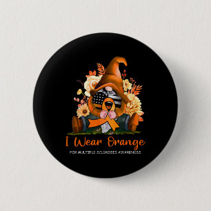 Badge Rond 5 Cm Porter Orange pour la sclérose en plaques