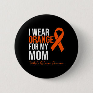Badge Rond 5 Cm Porter Orange Pour Ma Maman Ms Warrior Multiple Sc
