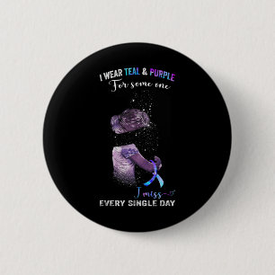 Badge Rond 5 Cm Porter Turquoise Et Violet Pour Les Experts En Pré