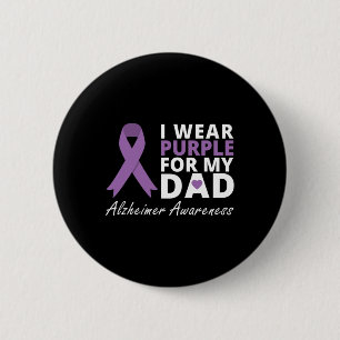 Badge Rond 5 Cm Porter Violet Pour Mon Père Ruban Famille Amour Gu