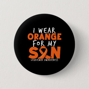 Badge Rond 5 Cm Portez De L'Orange Pour Mon Fils. Sensibilisation