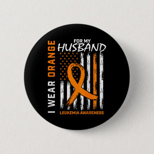 Badge Rond 5 Cm Portez De L'Orange Pour Sensibiliser Le Mari À La