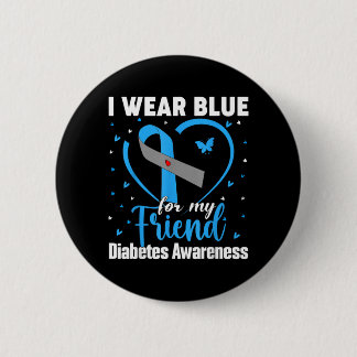 Badge Rond 5 Cm Portez du bleu pour le mois de sensibilisation au