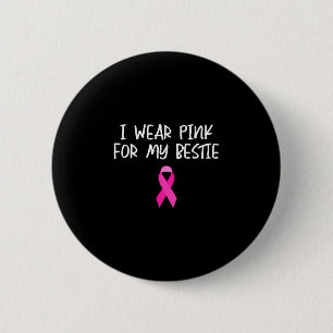 Badge Rond 5 Cm Portez du rose pour la sensibilisation au cancer d