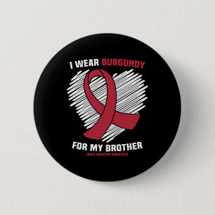 Badge Rond 5 Cm Portez La Bourgogne Pour Mon Frère Cerveau Aneurys