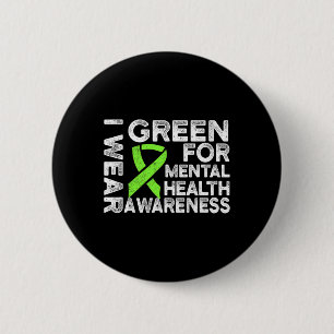 Badge Rond 5 Cm Portez le vert pour la sensibilisation à la santé
