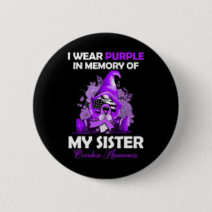Badge Rond 5 Cm Portez Le Violet Pour Mon Mois De Sensibilisation