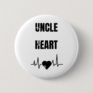 Badge Rond 5 Cm Portez L'Oncle Rouge D'Un Guerrier Du Coeur Dit :