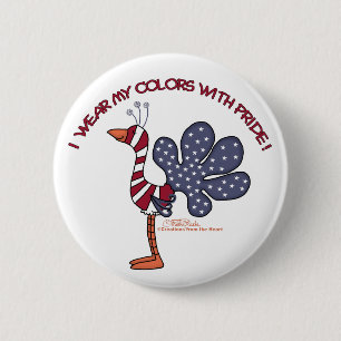Badge Rond 5 Cm Portez mes couleurs avec fierté