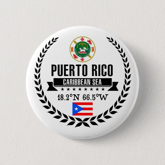 Badge Rond 5 Cm Porto Rico (Devant)