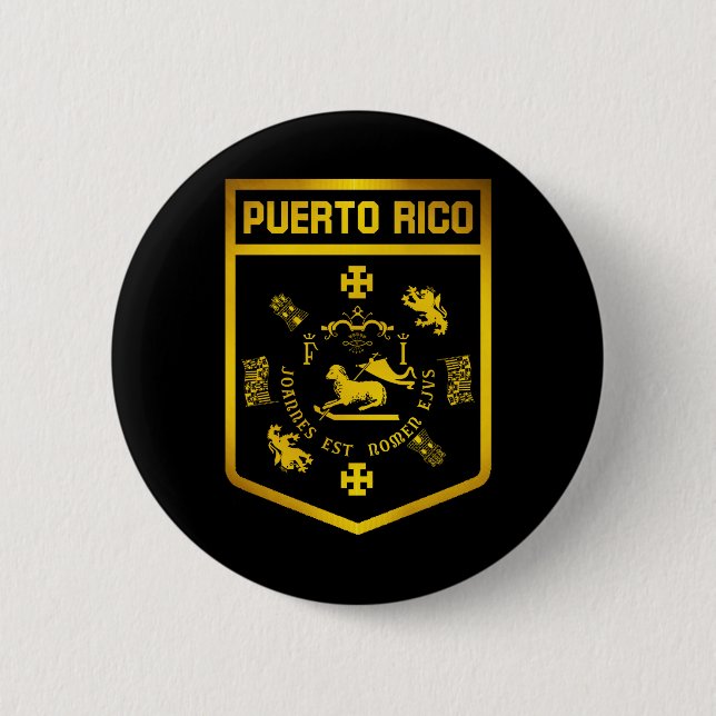 Badge Rond 5 Cm Porto Rico Emblem (Devant)