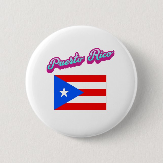 Badge Rond 5 Cm Porto Rico en fête (Devant)
