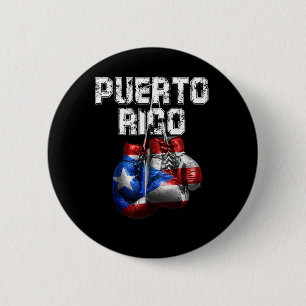 Badge Rond 5 Cm Porto Rico Pride - Gants de boxe Vintages