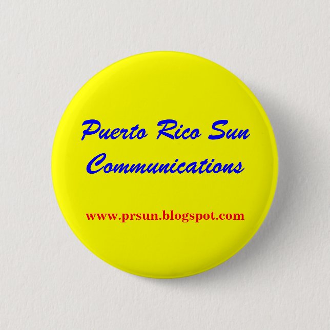 Badge Rond 5 Cm Porto Rico Sun Communications (Devant)