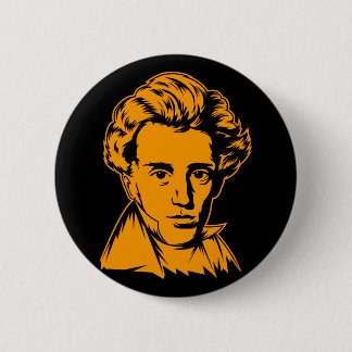 Badge Rond 5 Cm Portra d'existentialiste de philosophie de Soren