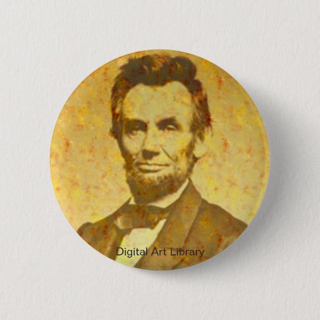 Badge Rond 5 Cm Portrait 1864 de Lincoln (Devant)