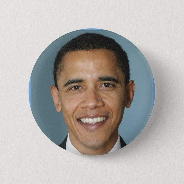 Badge Rond 5 Cm Portrait de Barack Obama (Devant)