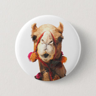 Badge Rond 5 Cm Portrait de Camel
