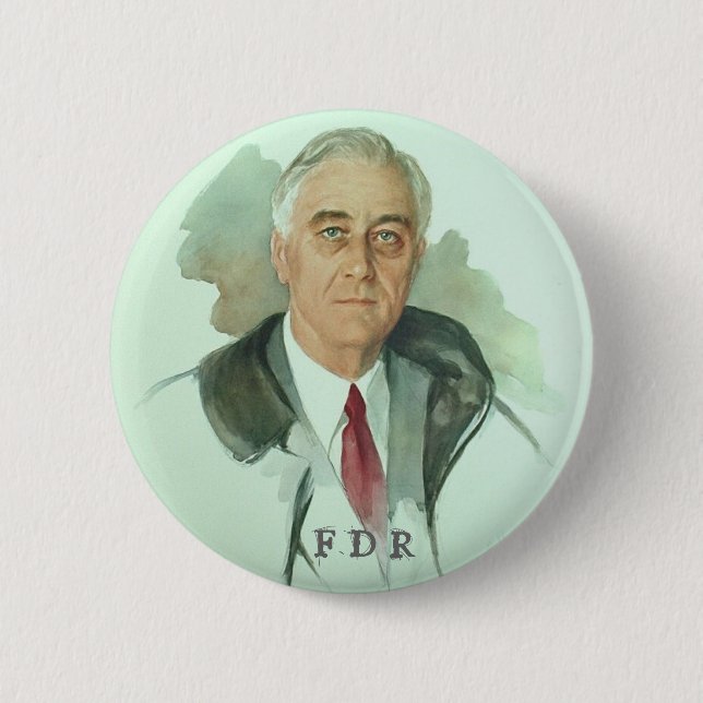 Badge Rond 5 Cm Portrait de FDR (Devant)